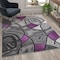 Flash Furniture Purple 5' x 7' Abstract Design Accent Area Rug ACD-RGTRZ860-57-PU-GG - alternate 1